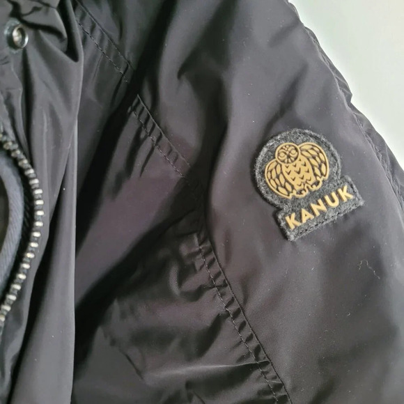 Kanuk black long winter coat with hood - Picture 5 of 9